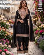 Party Wear Chinon Silk Suit With Dupatta
