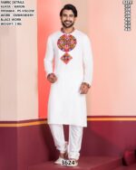 Mens Rayon Embroidered Kurta Pajama Set
