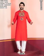 Mens Rayon Embroidered Kurta Pajama Set