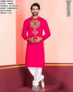 Mens Rayon Embroidered Kurta Pajama Set