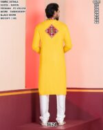 Mens Rayon Embroidered Kurta Pajama Set
