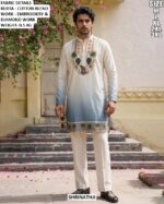 Men Shrinathji Embroidered Cotton Blend Kurta