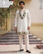 Men Shrinathji Embroidered Cotton Blend Kurta
