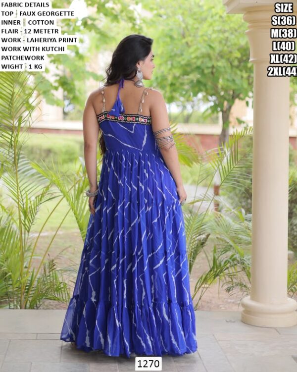 Kutchi Patchwork Designer Gown For Navratri
