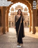 Premium Silk Saree With Beads Work For Women