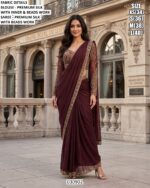 Premium Silk Saree With Beads Work For Women