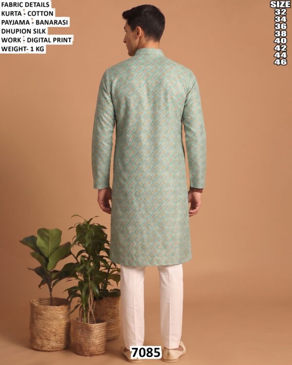 Men’s Cotton Digital Print Kurta Pajama Set