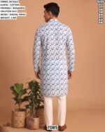 Men’s Cotton Digital Print Kurta Pajama Set