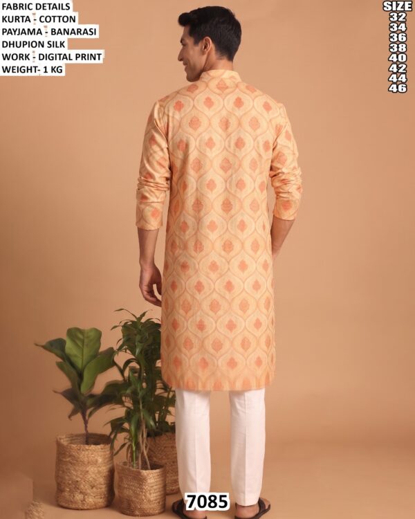 Men’s Cotton Digital Print Kurta Pajama Set