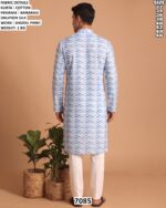 Men’s Cotton Digital Print Kurta Pajama Set