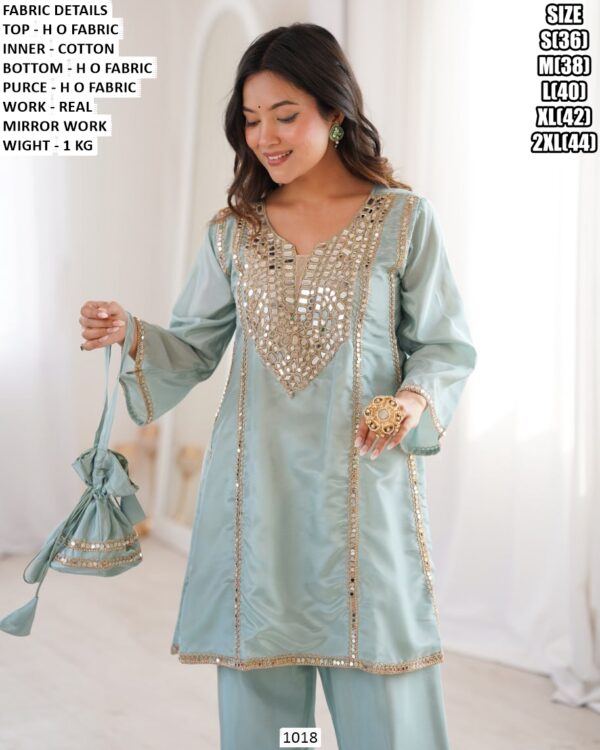 Elegant Mirror Work Ethnic Suit For Women