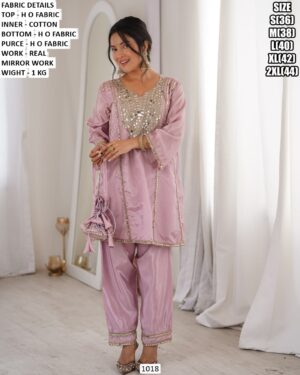 Elegant Mirror Work Ethnic Suit For Women