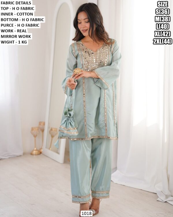 Elegant Mirror Work Ethnic Suit For Women