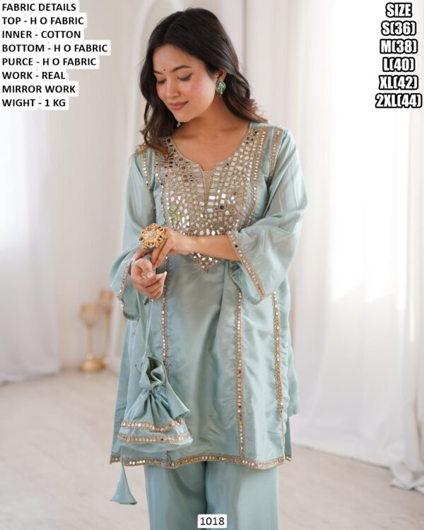 Elegant Mirror Work Ethnic Suit For Women
