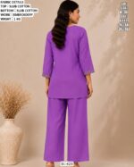 Stylish Slub Cotton Kurta Pant Set