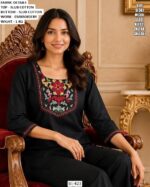 Stylish Slub Cotton Kurta Pant Set