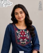 Stylish Slub Cotton Kurta Pant Set
