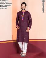 Men’s Rayon Embroidery Kurta Pajama Set