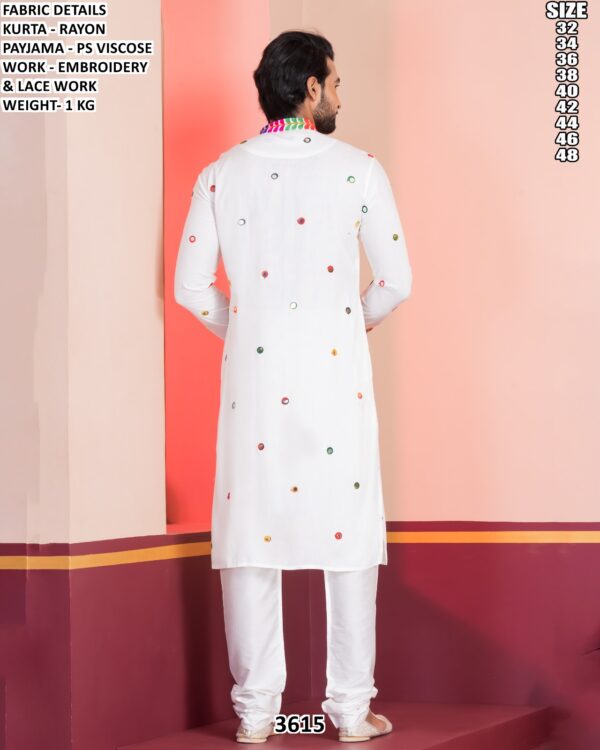 Men’s Rayon Embroidery Kurta Pajama Set