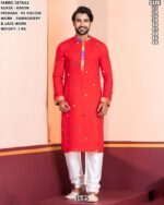 Men’s Rayon Embroidery Kurta Pajama Set