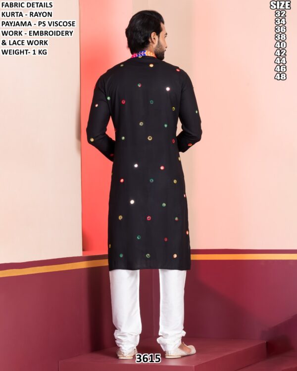 Men’s Rayon Embroidery Kurta Pajama Set