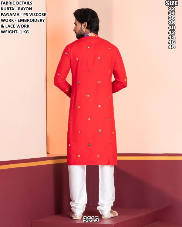 Men’s Rayon Embroidery Kurta Pajama Set