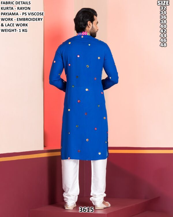 Men’s Rayon Embroidery Kurta Pajama Set