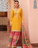Beautiful Printed Sharara Set With Designer Top