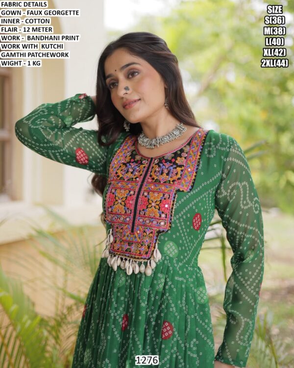 Traditional Bandhani Gown For Garba Nights
