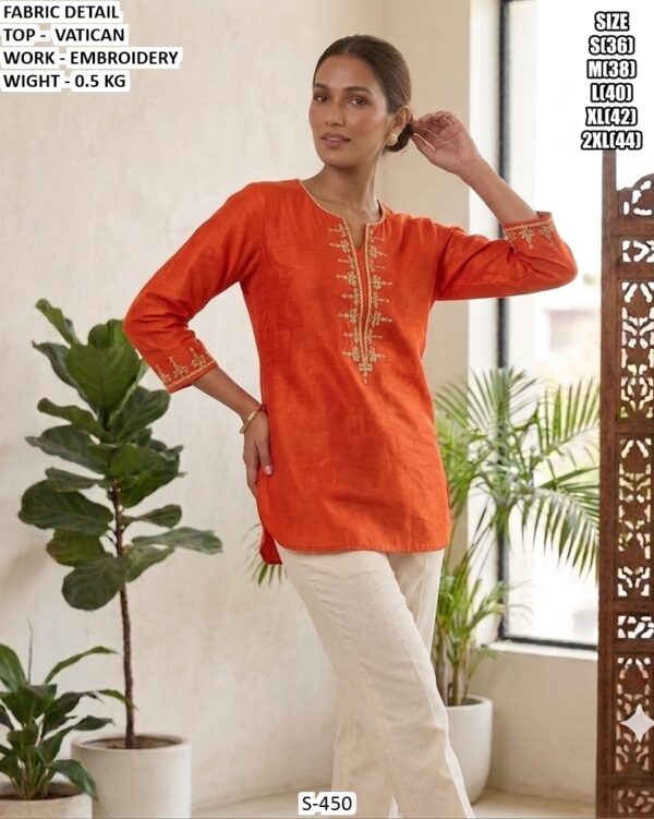 Smart Embroidered Tunic For Casual Outings
