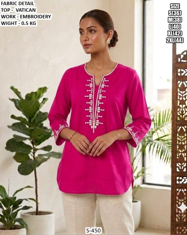 Smart Embroidered Tunic For Casual Outings