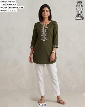 Smart Embroidered Tunic For Casual Outings