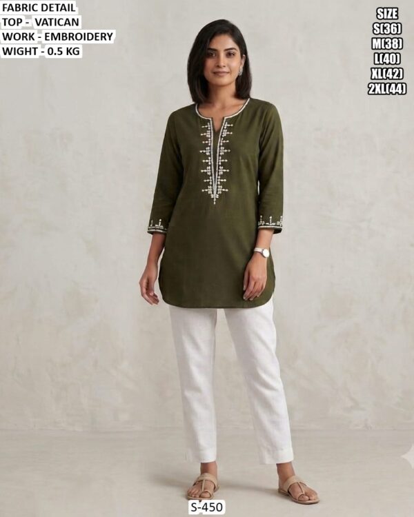 Smart Embroidered Tunic For Casual Outings