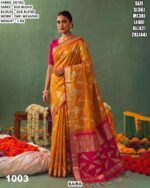 Premium Silk Blend Saree With Zari Weaving