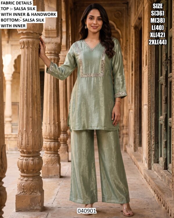 Premium Salsa Silk Suit Set For Women With Dupatta
