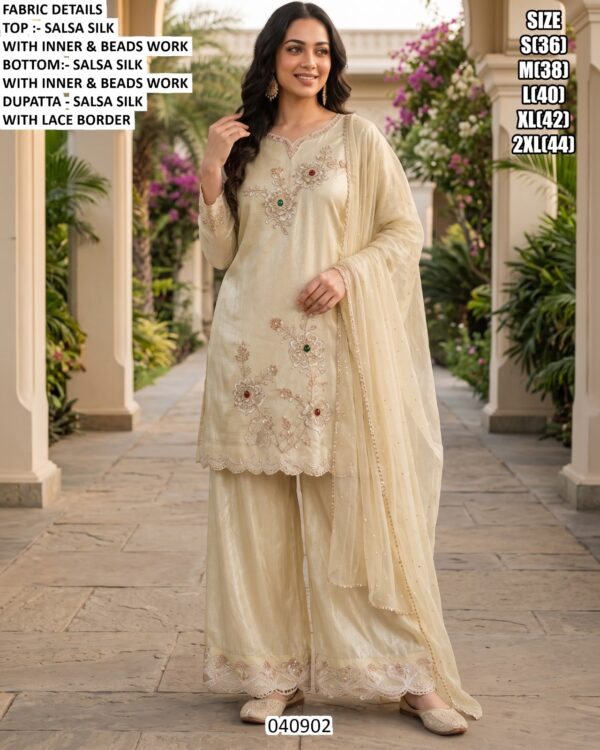 Premium Salsa Silk Suit Set For Women With Dupatta