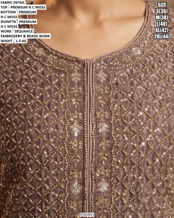 Women’s Festive Suit With Decorative Bead Work