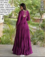 Rayon Flared Gown With Kutch Embroidery