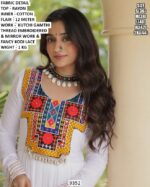 Rayon Flared Gown With Kutch Embroidery