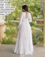 Rayon Flared Gown With Kutch Embroidery