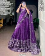 Cotton Chanderi Lehenga Choli With Batik Print