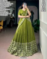 Cotton Chanderi Lehenga Choli With Batik Print