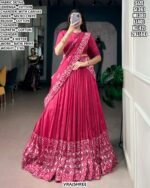 Cotton Chanderi Lehenga Choli With Batik Print