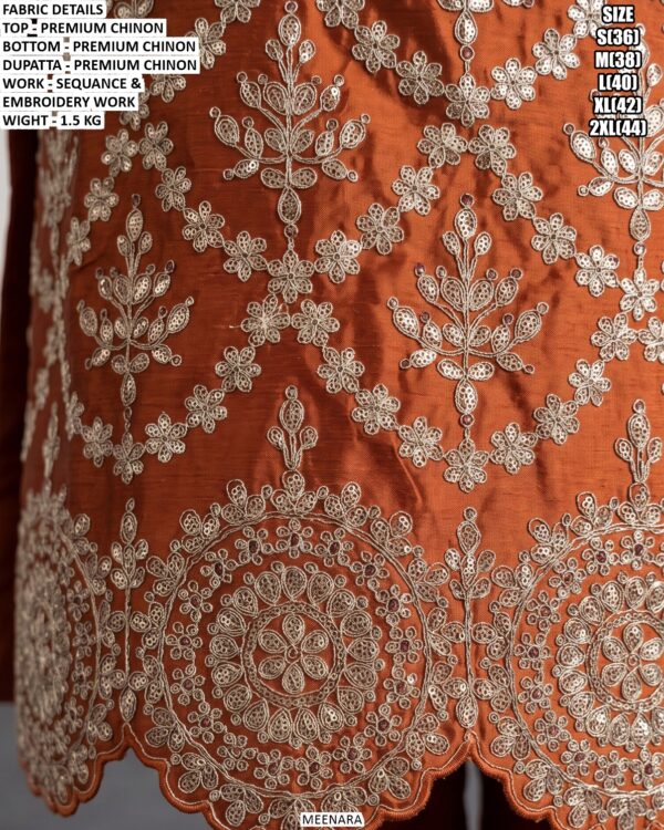 Premium Chinon Kurti And Palazzo Outfit