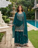 Premium Chinon Kurti And Palazzo Outfit