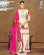 Handmade Mirror Work Kurti With Sharara