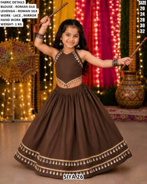 Kids Garba Lehenga Choli With Hand Work