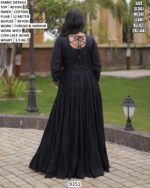 Traditional Mirror Work Gown With Kodi Lace
