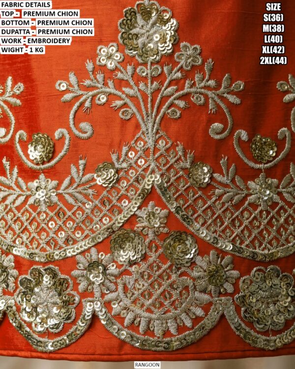 Wedding Wear Chinon Sharara Suit For Women