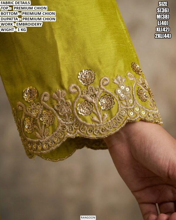 Wedding Wear Chinon Sharara Suit For Women